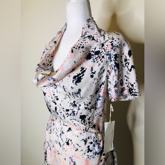 NWT COREY LYNN CALTER Silk Multicolored Printed Mini Cocktail Dress Size:2 - Picture 7 of 16